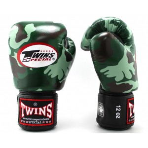 Боксерские перчатки Twins Special с рисунком (FBGV-Army)